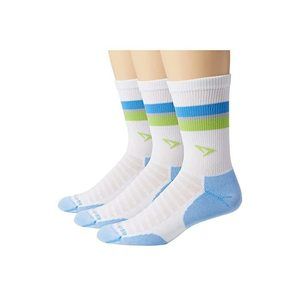 Drymax Unisex Run Lite-Mesh Crew 3-Pack, White, 6-8 M/ 7.5-9.5 W M